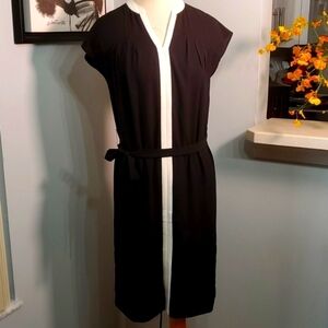Talbots' timeless black dress is in great used condition. Size‎ 10. Tie be…